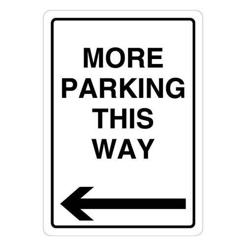 Parking Arrow Left Safety Sign Clear Direction For Drivers