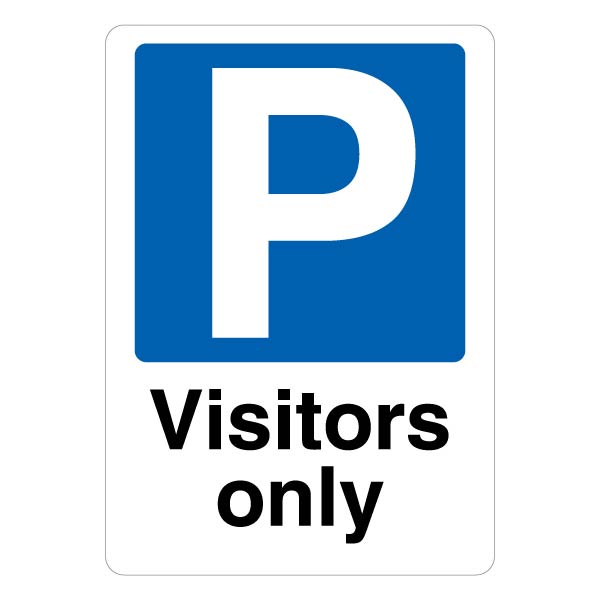 Visitors Only Safety Sign Clear Parking For Businesses