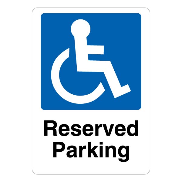 Reserved Disabled Parking Safety Sign For Businesses