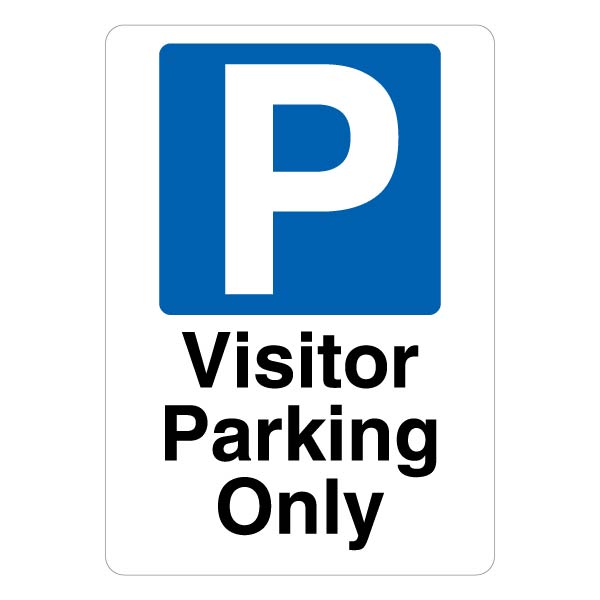 Visitor Parking Safety Sign High Visibility For Staff