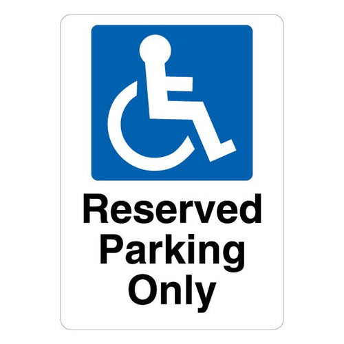 Reserved Parking Safety Sign Clear Workplace Parking