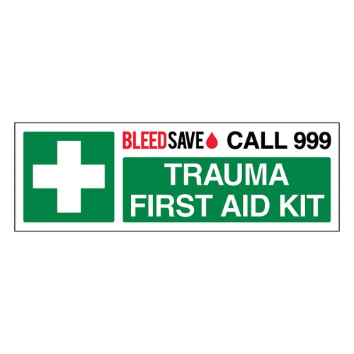 Trauma First Aid Kit Safety Sign Essential For Workplaces