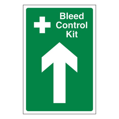 Bleed Control Kit Safety Sign High Visibility For EMS