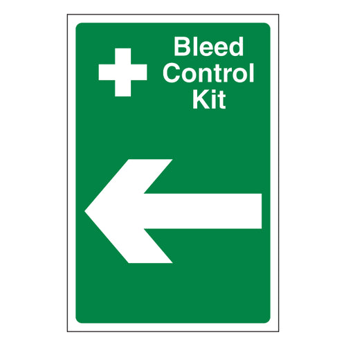Bleed Control Kit Safety Sign High Viz Arrow For EMS