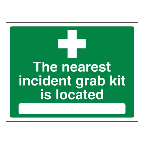 Incident Grab Kit Safety Sign Fast Identification Schools