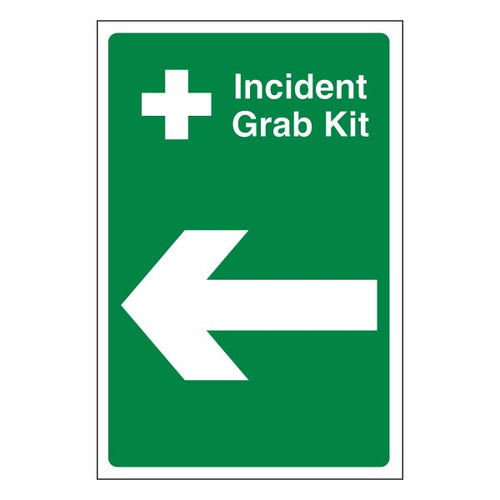 Incident Grab Kit Safety Sign Arrow Left Quick ID Schools
