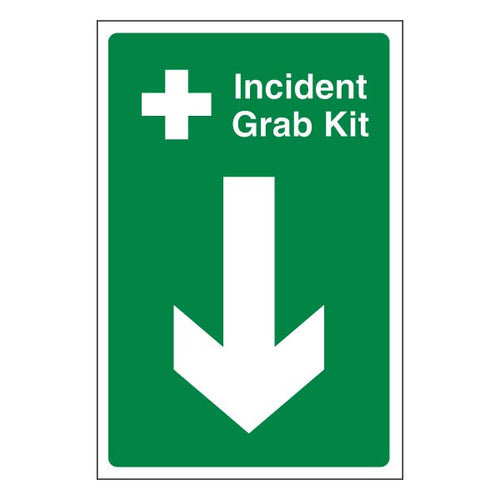 Incident Grab Kit Safety Sign Quick Arrow Down For Schools