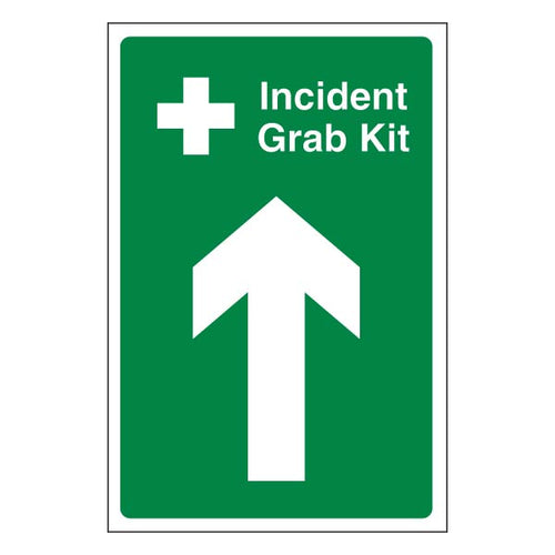 Incident Grab Kit Safety Sign Quick Locate Arrow Up School