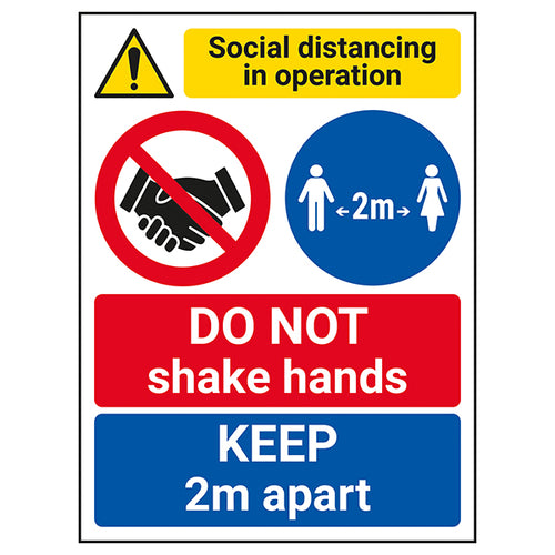 Social Distancing Safety Sign 2m Reminder For Workplaces