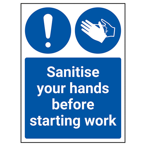 High Visibility Sanitise Your Hands Safety Sign Workplace