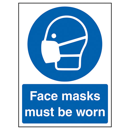 Face Masks Must Be Worn PPE Essential Safety Sign Staff
