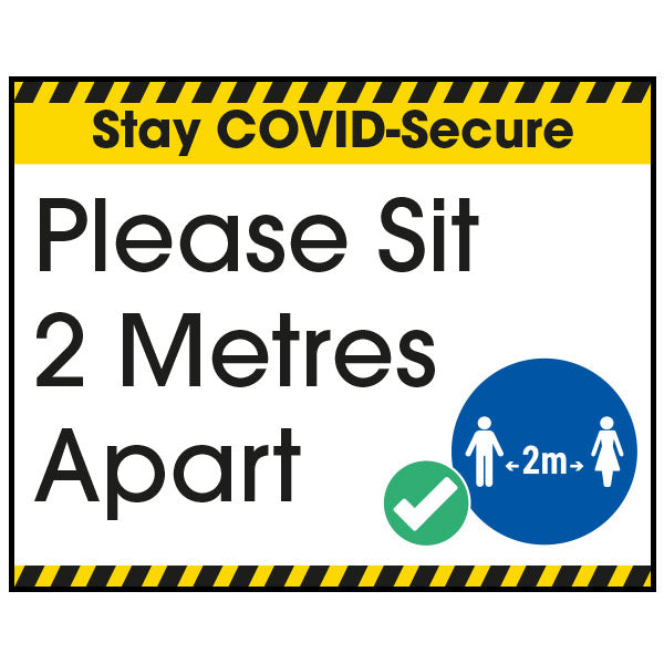 COVID Social Distancing Safety Sign Label For Offices