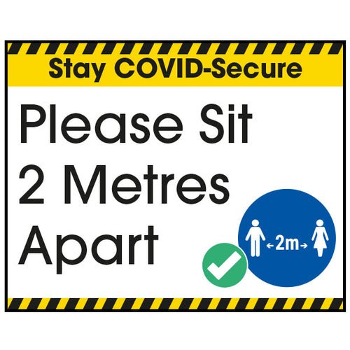 COVID Social Distancing Safety Sign Label For Offices