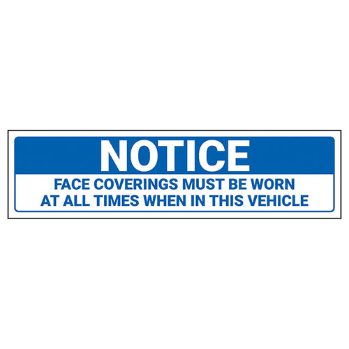 Face Coverings Must Be Worn Safety Sign For Transport