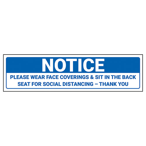 Wear Face Coverings Safety Sign Visible For Transport