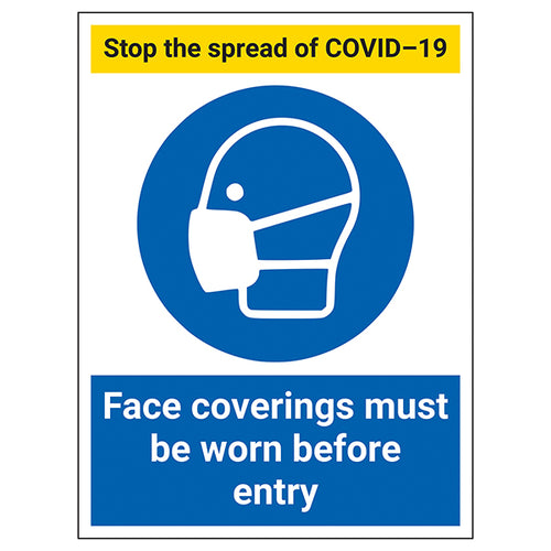 Face Coverings Must Be Worn Safety Sign For Transport