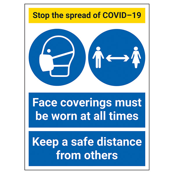 Face Coverings Must Be Worn Safety Sign For Transport