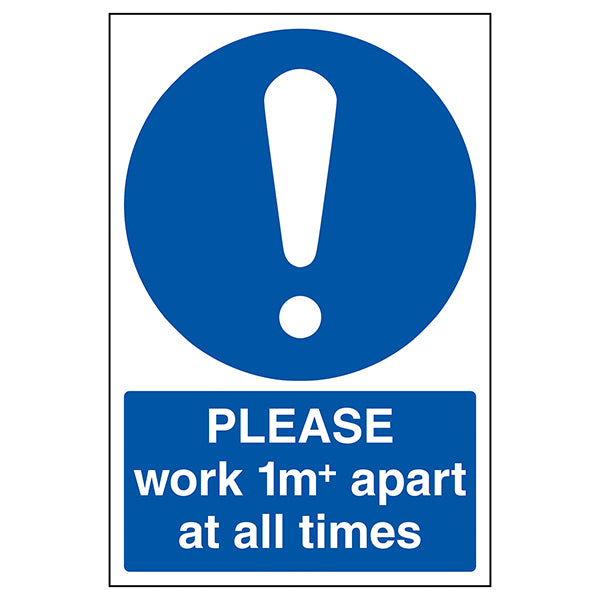 Please Work 1m Apart At All Times