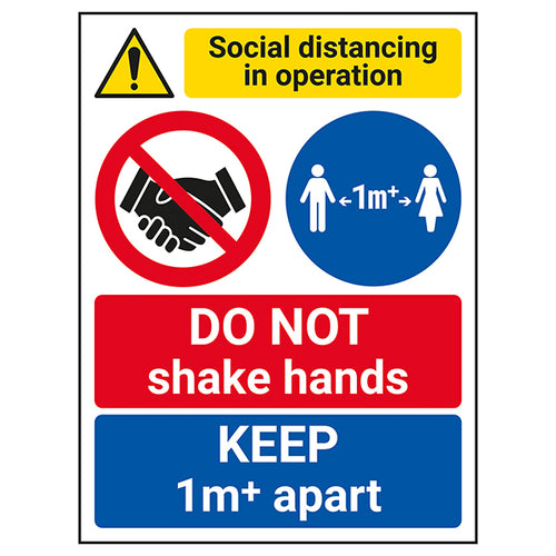 Social Distancing Safety Sign Highly Visible Workplace