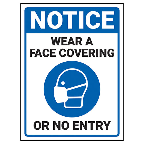 Face Covering Required Safety Sign High Visibility Staff