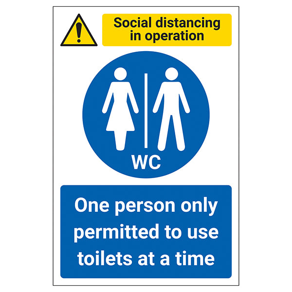 Social Distancing Safety Sign High Visibility For Workplace