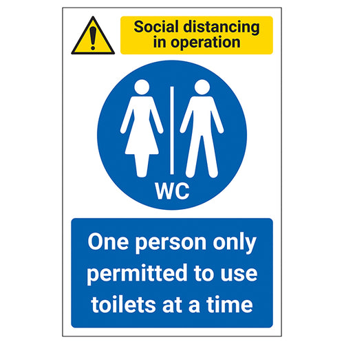 Social Distancing Safety Sign High Visibility For Workplace