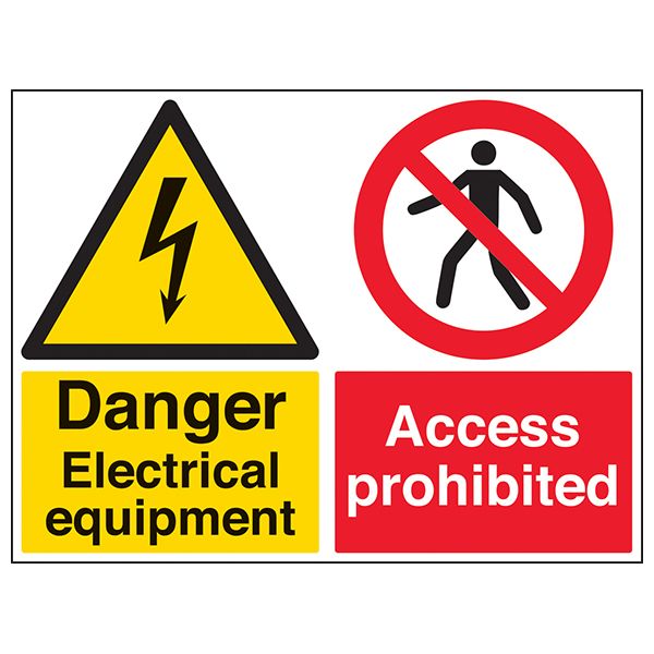 Danger Electrical Safety Sign For Workplace High Visibility