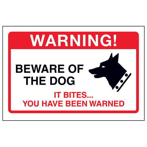 Beware Of Dog Safety Sign Self Adhesive Home Protection