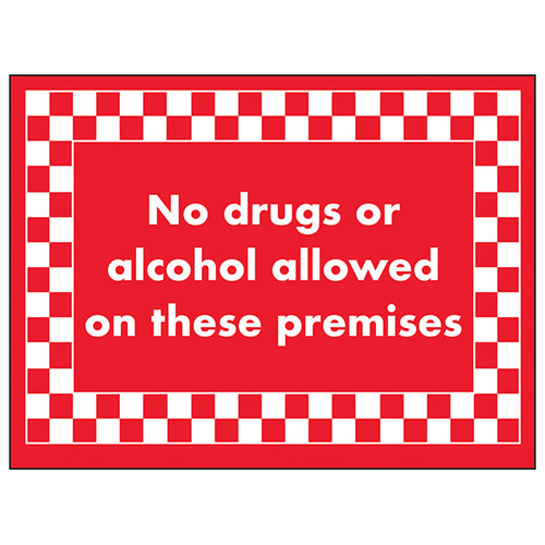 No Drugs Or Alcohol Safety Sign For Business Premises
