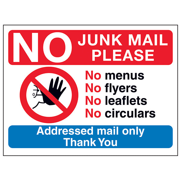 No Junk Mail Sign For Homeowners Deterrence And Privacy