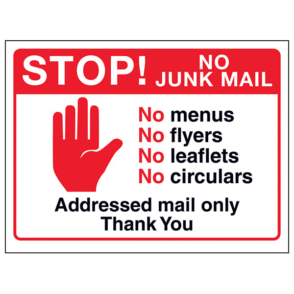 No Junk Mail Sign For Homeowners Deters Callers And Flyers