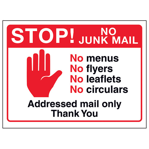No Junk Mail Sign For Homeowners Deters Callers And Flyers