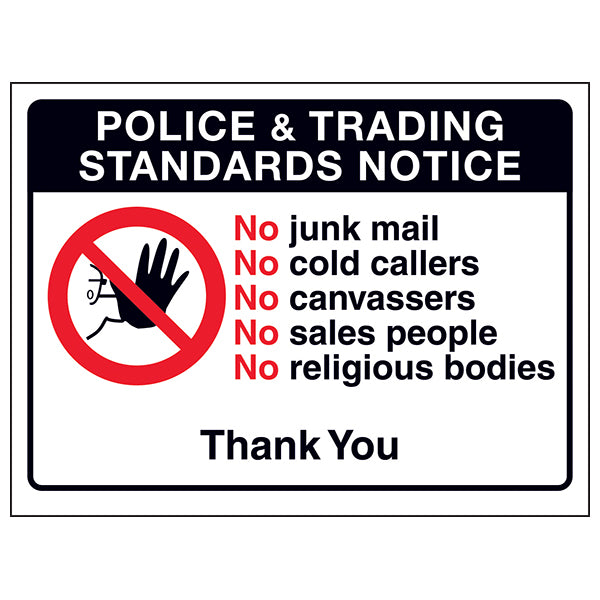 No Junk Mail Sign Deters Cold Callers for Homeowners