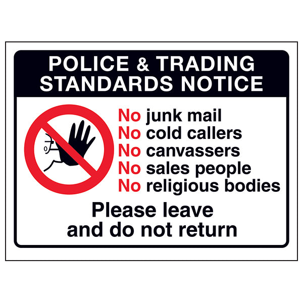 No Junk Mail Sign for Homeowners Deters Cold Callers