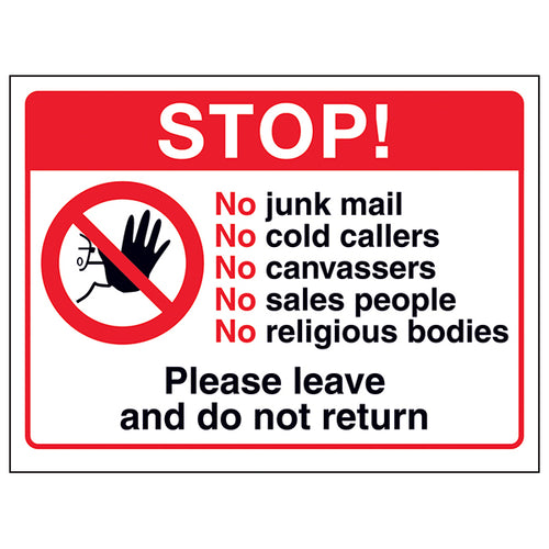 No Junk Mail Sign For Homeowners Deters Cold Calls Easily