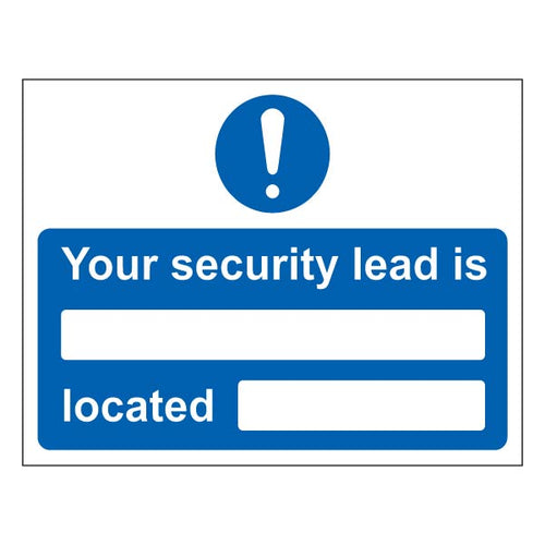 Security Lead Safety Sign Quick Visible School Poster ID