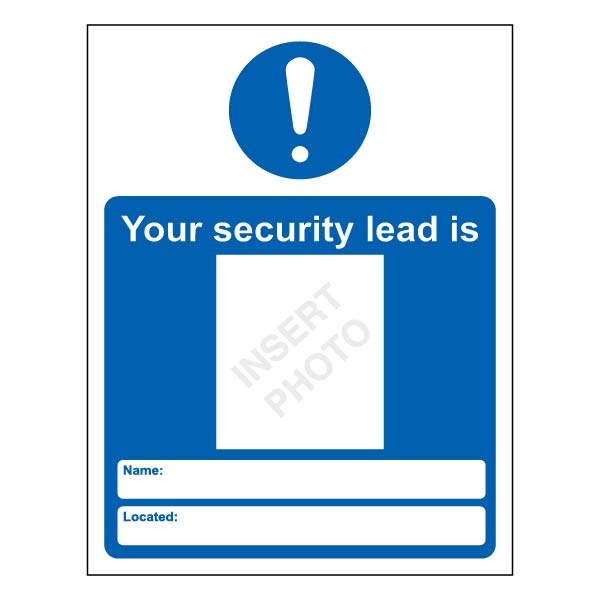 Security Lead Safety Sign Clear ID For Schools Staff