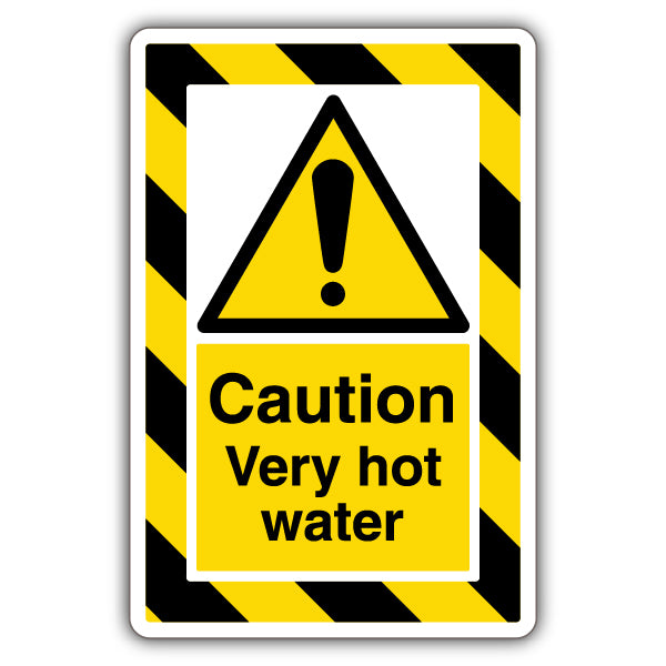 Caution Very Hot Water ExtraViz High Visibility Safety Sign