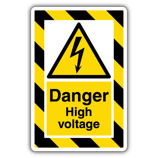Danger High Voltage Safety Sign ExtraViz Workers Impact