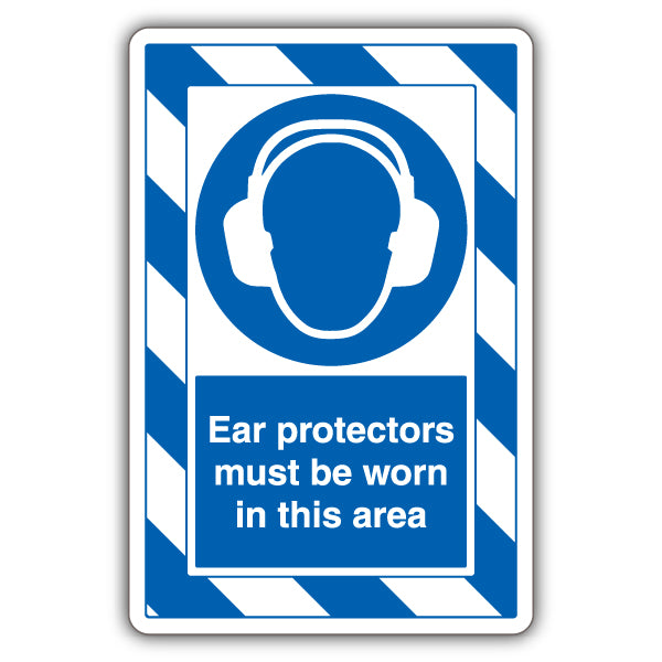 ExtraViz Ear Protectors Safety Sign For Workers High Vis