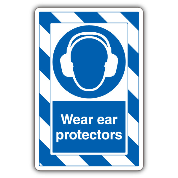 Wear Ear Protectors Safety Sign ExtraViz Workplace Visible