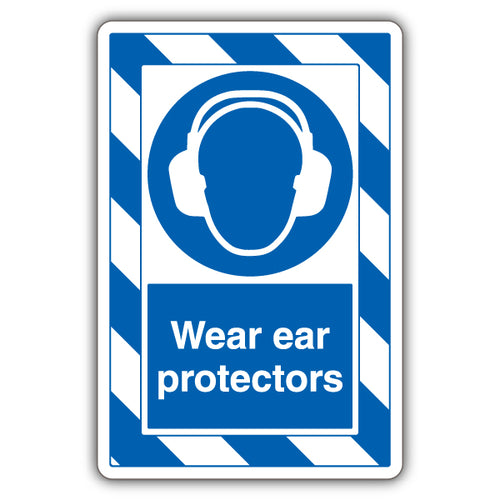 Wear Ear Protectors Safety Sign ExtraViz Workplace Visible
