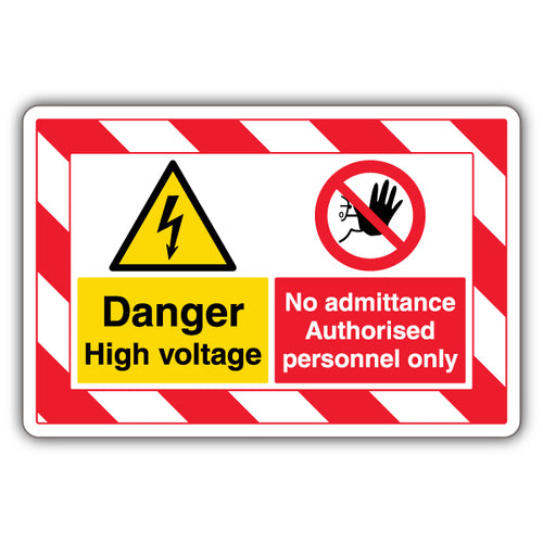 Danger High Voltage Safety Sign ExtraViz Visibility Staff
