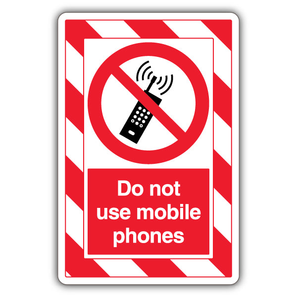 Do Not Use Mobile Phones Safety Sign ExtraViz High Vis