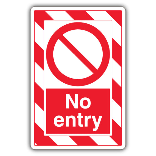 No Entry Safety Sign ExtraViz Enhanced Visibility For Sites