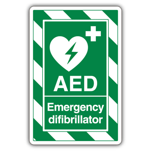 ExtraViz AED Safety Sign High Visibility For Workplace