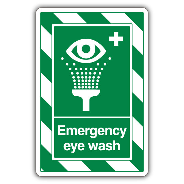 Emergency Eye Wash Safety Sign ExtraViz For Workplace