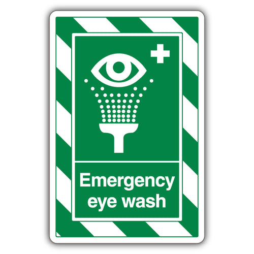 Emergency Eye Wash Safety Sign ExtraViz For Workplace