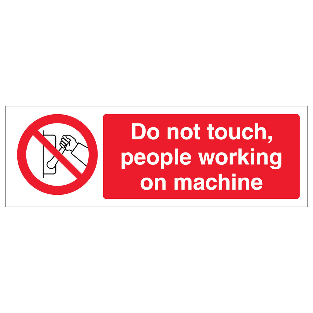 Do Not Touch Machine Safety Sign For Workers Landscape