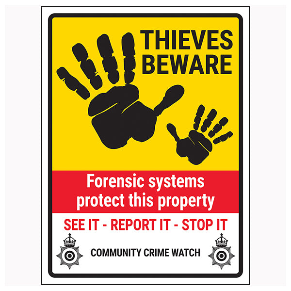 Forensic Systems Community Watch Safety Sign Protects Home